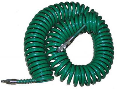 Шланг для пневмосистем 10 м (8 х 12 мм) спіральний зелений VITOL