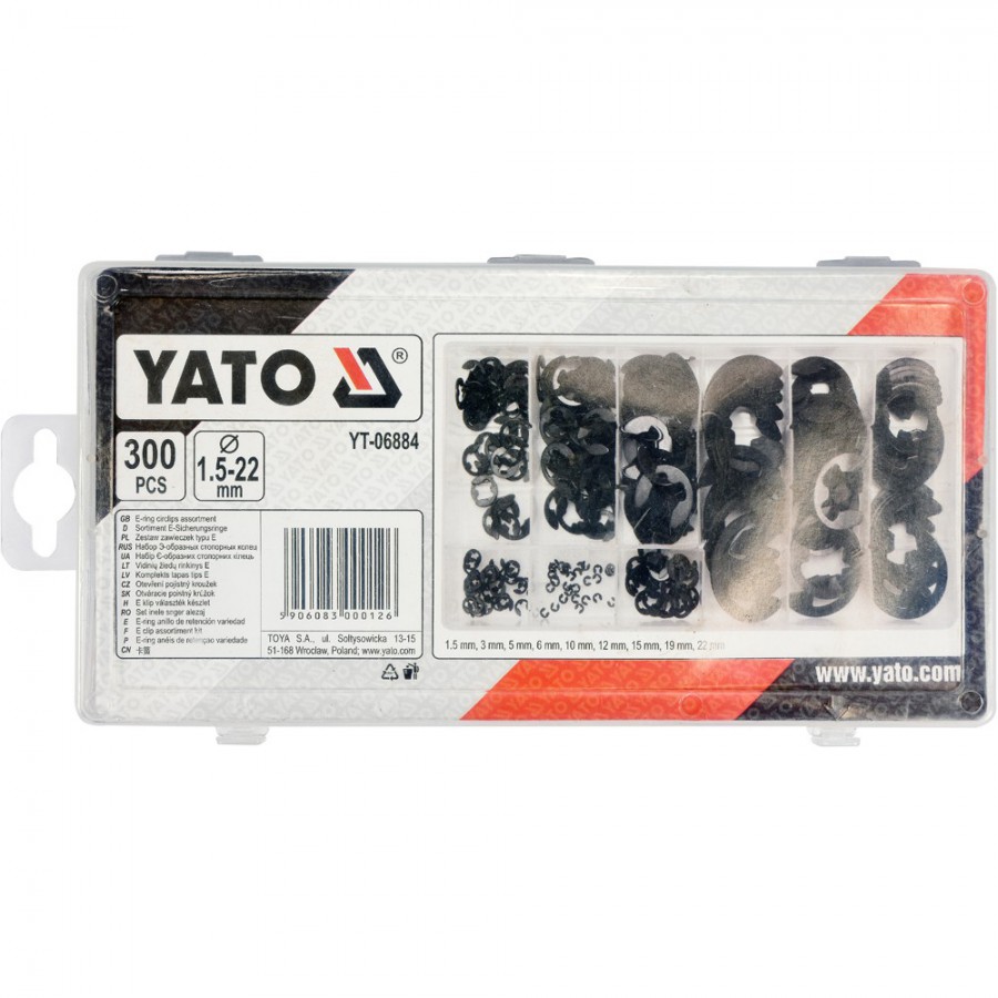 Набір штопорних кілець Е-подібних YATO 300 одиниць