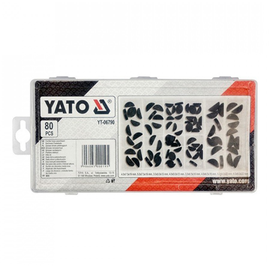 Набір шпонок півкруглих YATO 80 одиниць