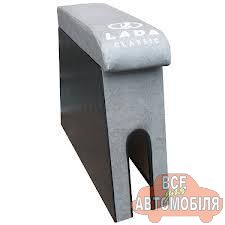 Консоль (підлокітник) ВАЗ 2101-06 м"який з вишивкою (сірий)