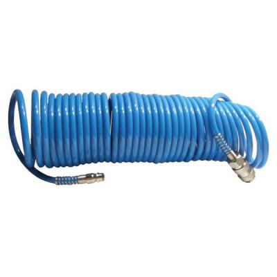 Шланг для пневмосистем 15 м (5,5 х 8 мм) спіральний синій Intertool