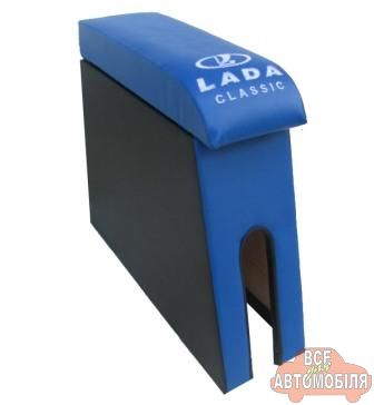 Консоль (подлокотник) ВАЗ 2101-06 мягкий с вышивкой (синий)