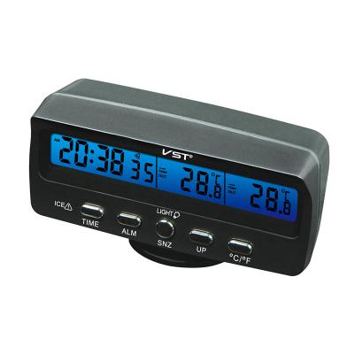 Годинник "VST" з внутрішнім/зовнішнім термометром, підсвіткою (VST-7045)