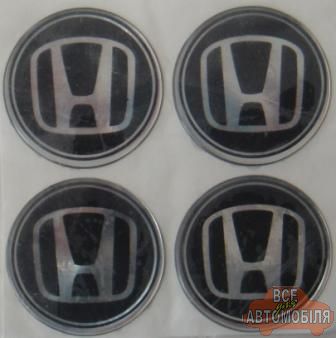 Наклейка на колпаки (силикон) "Honda"