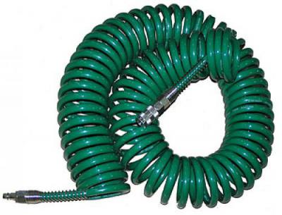 Шланг для пневмосистем 20 м (8 х 12 мм) спіральний зелений VITOL