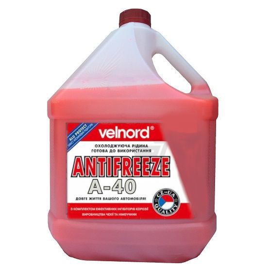 Антифриз VELVANA A40 -36°C красный 9,6 кг
