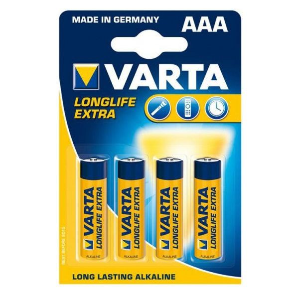 Батарейка VARTA Longlife Alkaline AAA-LR03 (мініпальчик)