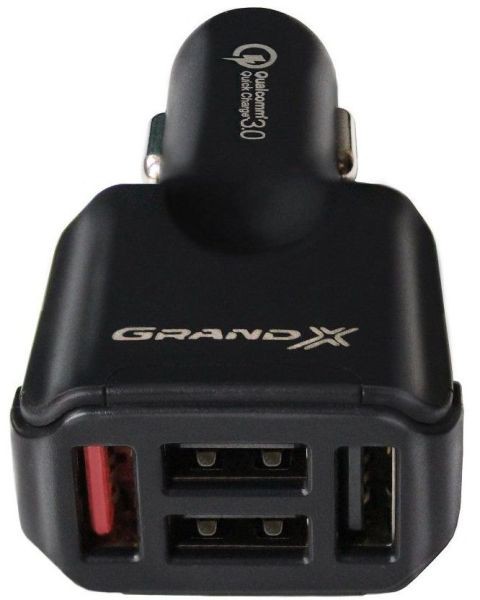 Зарядний пристрій Grand-X Quickcharge 4 USB,CH09 12-24V 1.5-3A