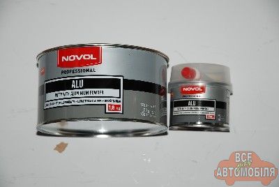 Шпаклевка NOVOL Alu с алюминием 1.8кг.