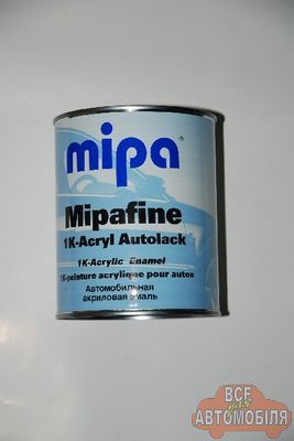 Краска MIPA 1K черная матовая 1л.